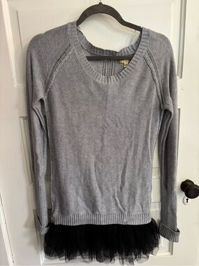 Princess Vera Wang tunic sweater with tutu at hem. Size small. NWOT